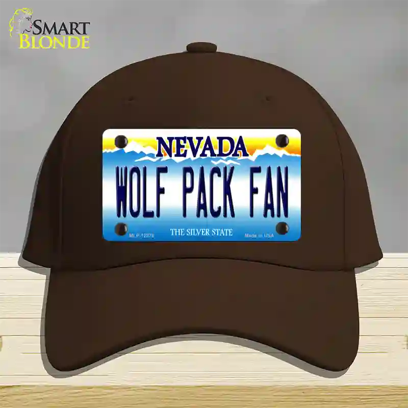 Wolf Pack Fan Novelty License Plate Hat Cotton / Dark Brown