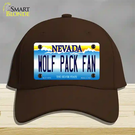 Wolf Pack Fan Novelty License Plate Hat Cotton / Dark Brown