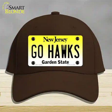 Go Hawks New Jersey Novelty License Plate Hat Cotton / Dark Brown