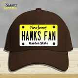 Hawks Fan New Jersey Novelty License Plate Hat Cotton / Dark Brown