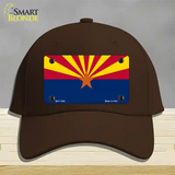 Arizona Small Star Novelty License Plate Hat Cotton / Dark Brown