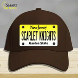 Scarlet Knights Novelty License Plate Hat Cotton / Dark Brown