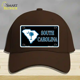 South Carolina Flag Novelty License Plate Hat Cotton / Dark Brown