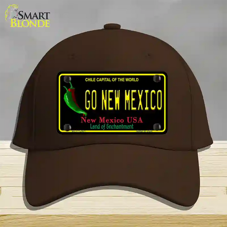 Go New Mexico Novelty License Plate Hat Cotton / Dark Brown