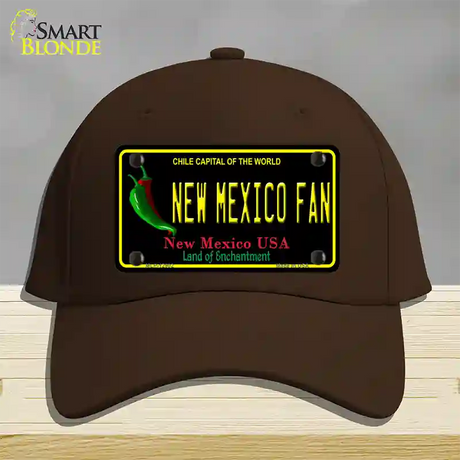 New Mexico Fan Novelty License Plate Hat Cotton / Dark Brown