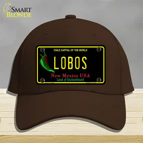 Lobos Novelty License Plate Hat Cotton / Dark Brown