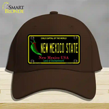 New Mexico State Novelty License Plate Hat Cotton / Dark Brown