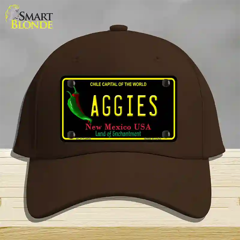 Aggies Novelty License Plate Hat Cotton / Dark Brown