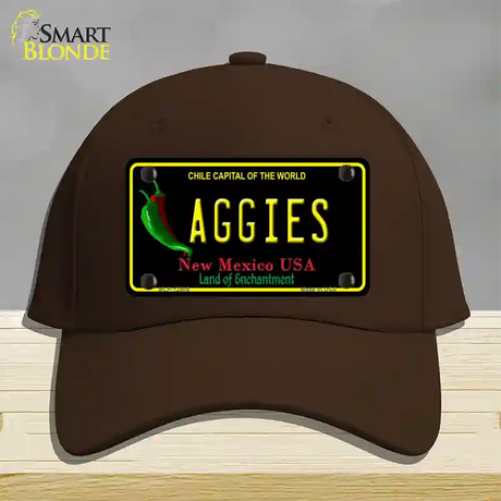 Aggies Novelty License Plate Hat Cotton / Dark Brown