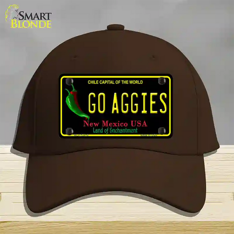 Go Aggies Novelty License Plate Hat Cotton / Dark Brown