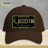 Aggies Fan Novelty License Plate Hat Cotton / Dark Brown