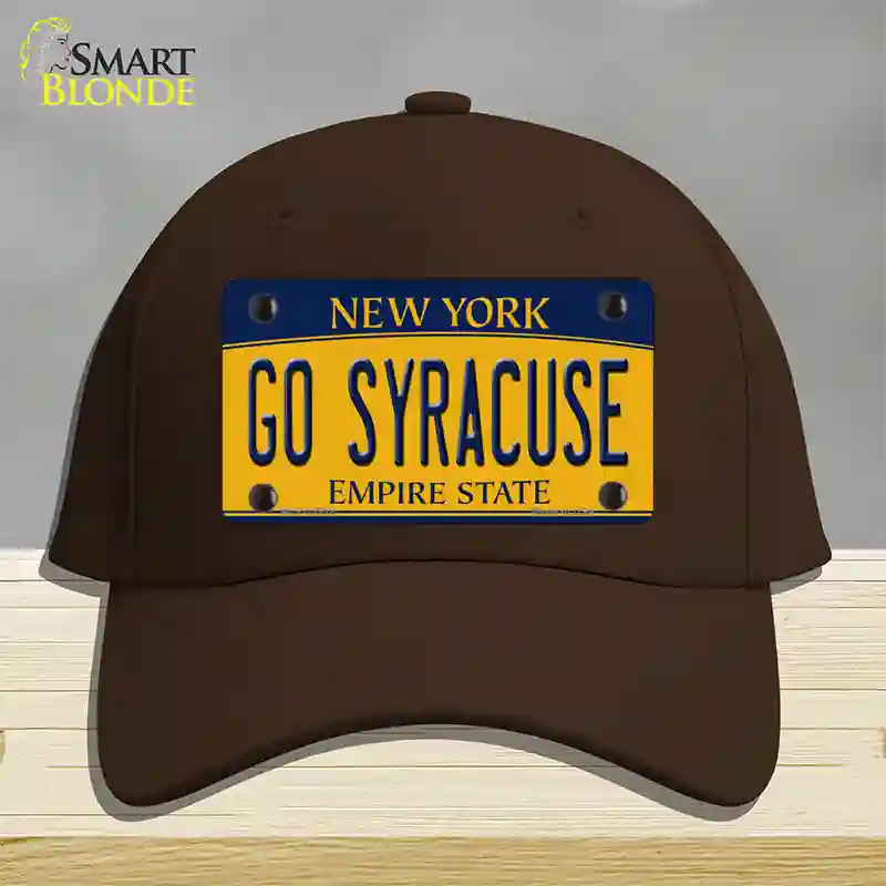 Go Syracuse Novelty License Plate Hat Cotton / Dark Brown