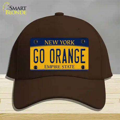 Go Orange Novelty License Plate Hat Cotton / Dark Brown