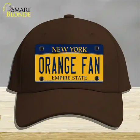 Orange Fan Novelty License Plate Hat Cotton / Dark Brown