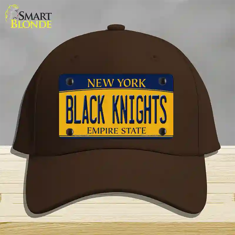 Black Knights Novelty License Plate Hat Cotton / Dark Brown