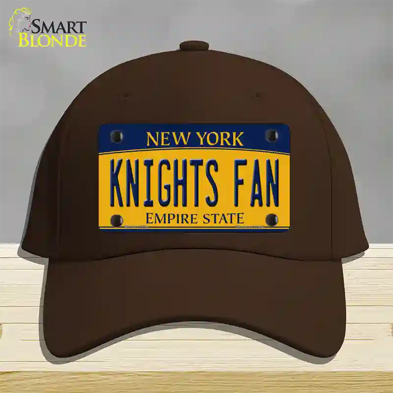 Black Knights Fan Novelty License Plate Hat Cotton / Dark Brown