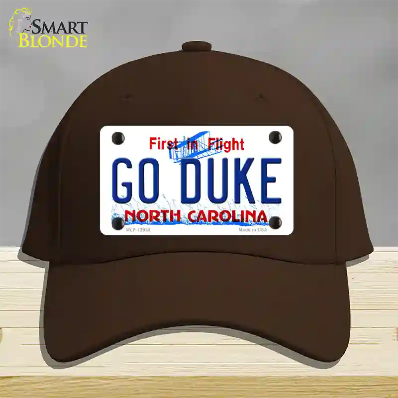 Go Duke Novelty License Plate Hat Cotton / Dark Brown