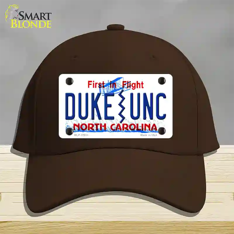 Duke | UNC Novelty License Plate Hat Cotton / Dark Brown