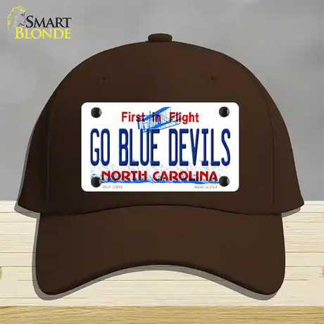 Go Blue Devils Novelty License Plate Hat Cotton / Dark Brown