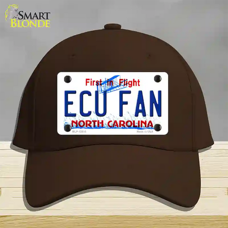 East Carolina Univ Fan Novelty License Plate Hat Cotton / Dark Brown