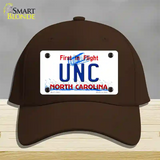 Univ North Carolina Novelty License Plate Hat Cotton / Dark Brown