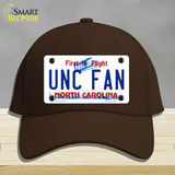 Univ North Carolina Fan Novelty License Plate Hat Cotton / Dark Brown