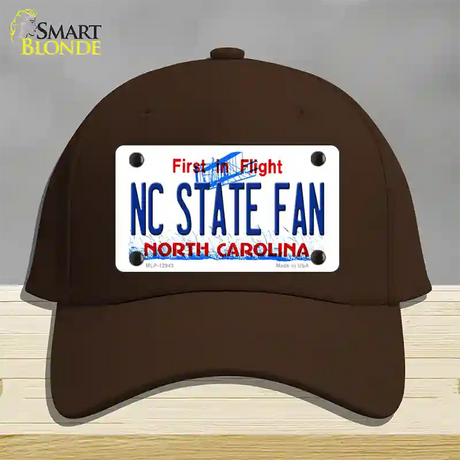 North Carolina State Fan Novelty License Plate Hat Cotton / Dark Brown