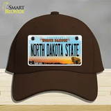 North Dakota State Novelty License Plate Hat Cotton / Dark Brown