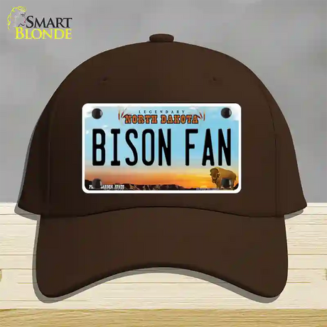 Bison Fan Novelty License Plate Hat Cotton / Dark Brown