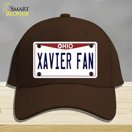 Xavier Fan Novelty License Plate Hat Cotton / Dark Brown