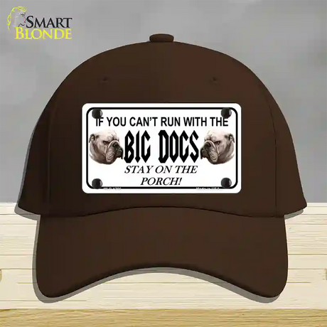 Run With The Big Dogs Novelty License Plate Hat Cotton / Dark Brown