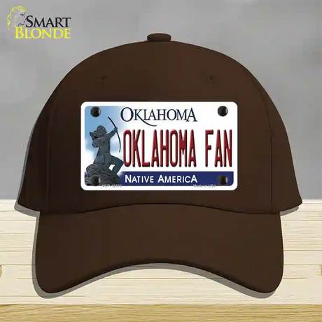 Oklahoma Fan Novelty License Plate Hat Cotton / Dark Brown