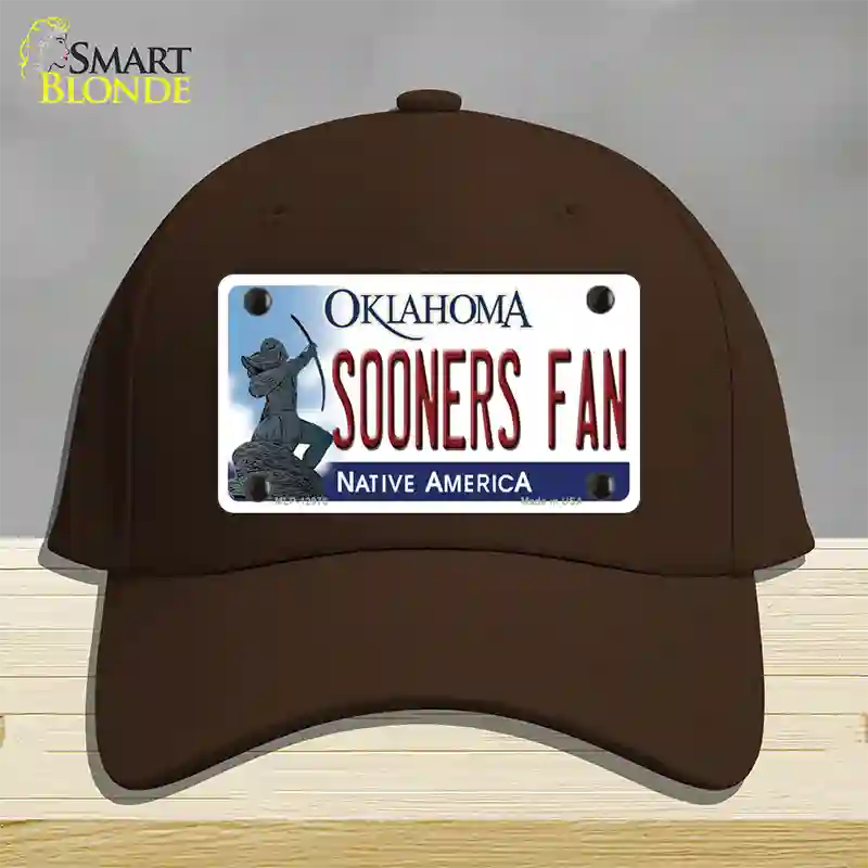 Sooners Fan Novelty License Plate Hat Cotton / Dark Brown