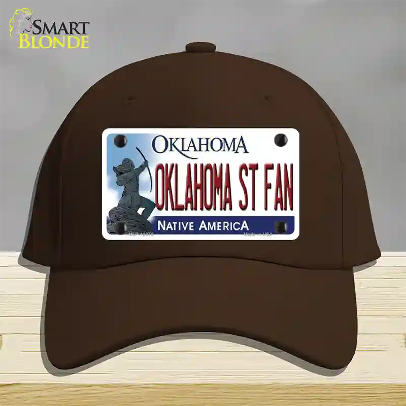 Oklahoma State Fan Novelty License Plate Hat Cotton / Dark Brown