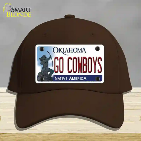 Go Cowboys Novelty License Plate Hat Cotton / Dark Brown