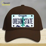 Oregon State Novelty License Plate Hat Cotton / Dark Brown