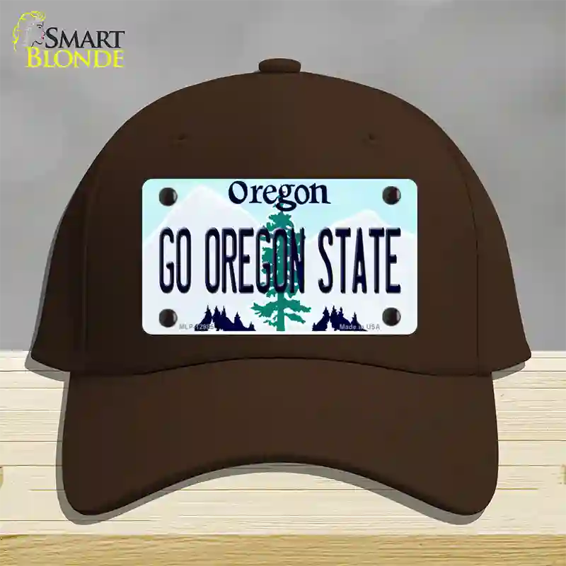 Go Oregon State Novelty License Plate Hat Cotton / Dark Brown