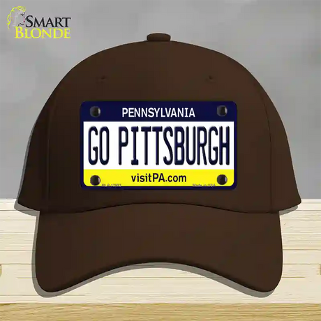 Go Pittsburgh Novelty License Plate Hat Cotton / Dark Brown