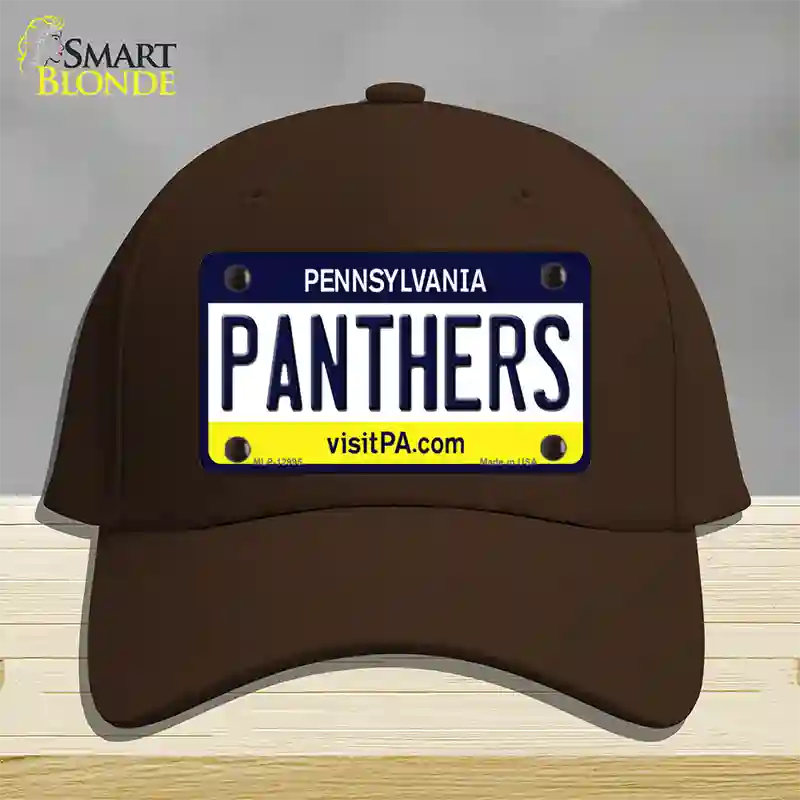 Panthers Novelty License Plate Hat Cotton / Dark Brown