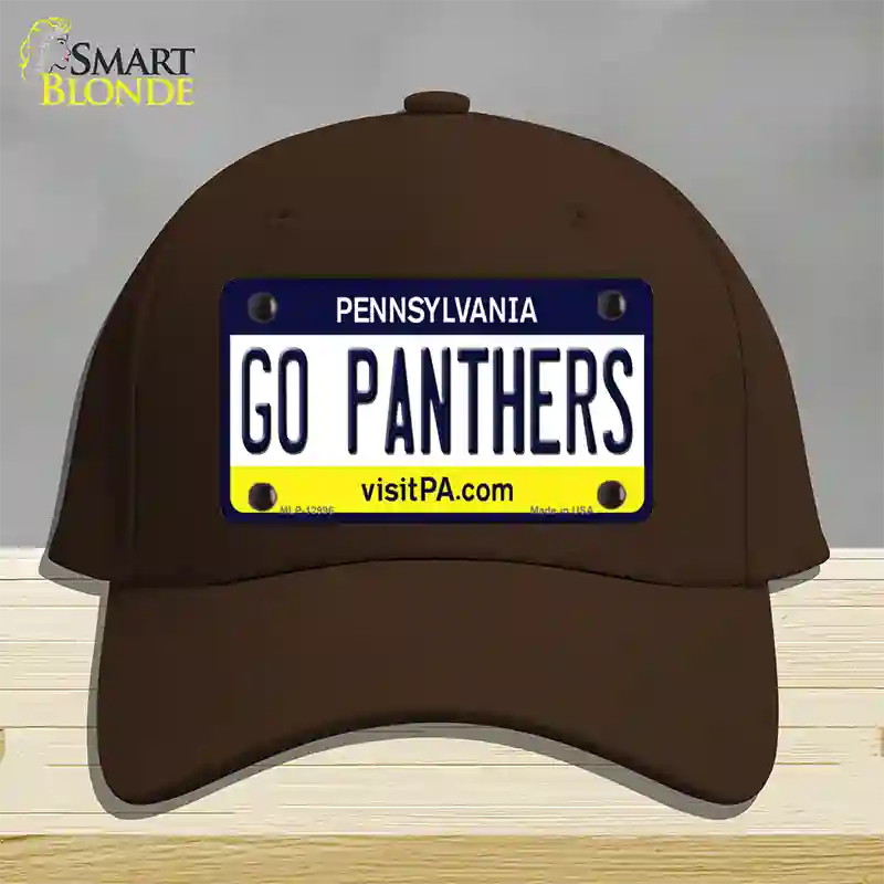 Go Panthers Novelty License Plate Hat Cotton / Dark Brown