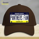 Panthers Fan Novelty License Plate Hat Cotton / Dark Brown