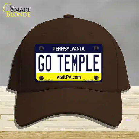 Go Temple Novelty License Plate Hat Cotton / Dark Brown