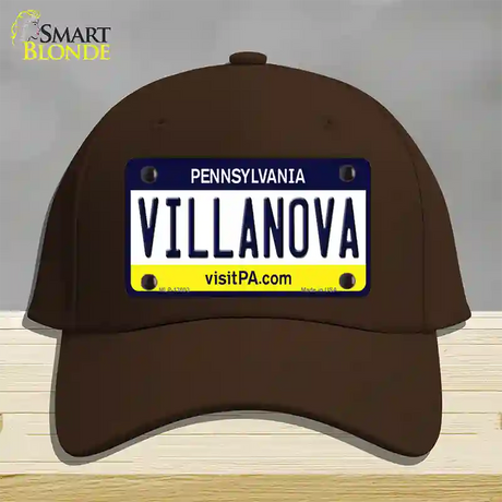 Villanova Novelty License Plate Hat Cotton / Dark Brown