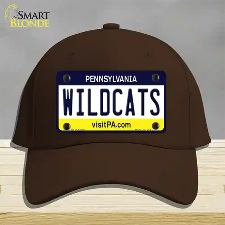 Wildcats Pennsylvania Novelty License Plate Hat Cotton / Dark Brown