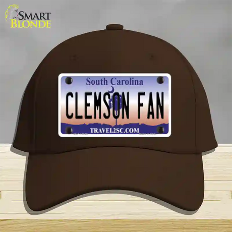 Clemson Fan Novelty License Plate Hat Cotton / Dark Brown