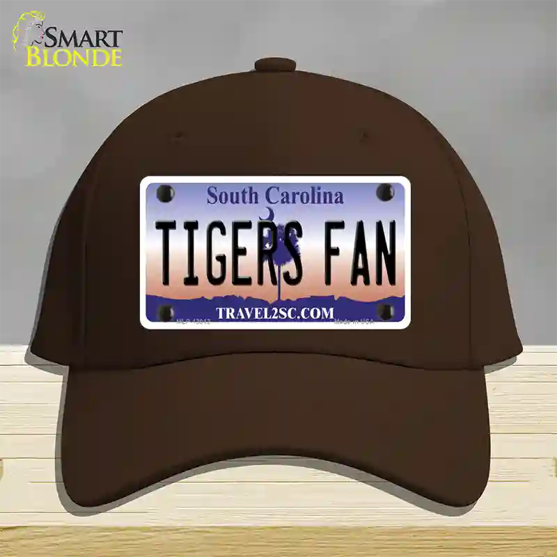 South Carolina Plate Tigers Fan Novelty License Plate Hat Cotton / Dark Brown