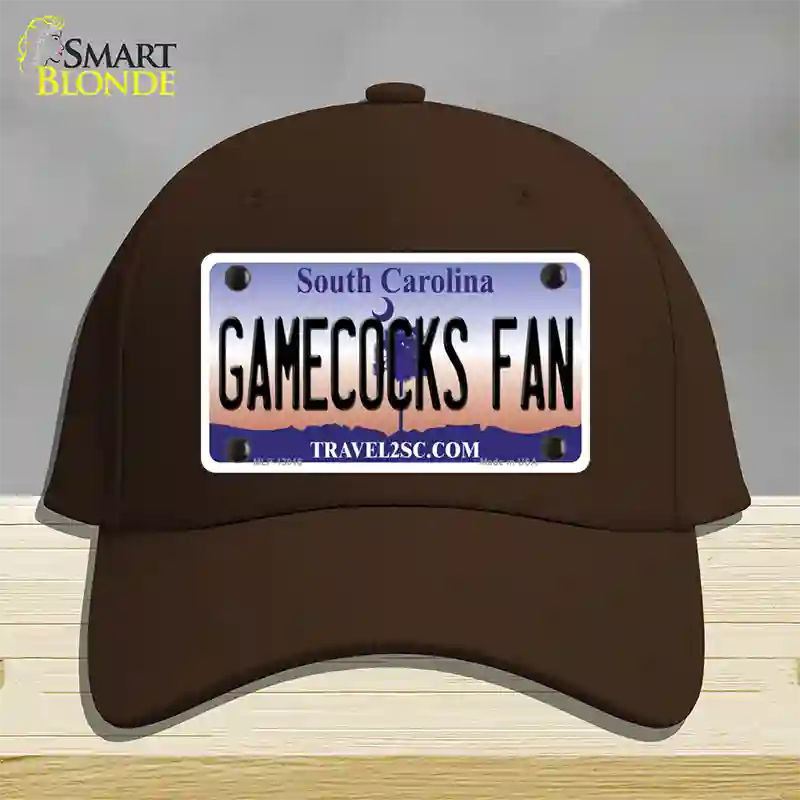 Gamecocks Fan Novelty License Plate Hat Cotton / Dark Brown