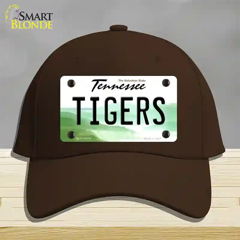 Tiger Tennessees Novelty License Plate Hat Cotton / Dark Brown