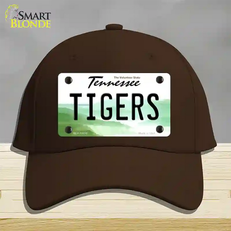 Tiger Tennessees Novelty License Plate Hat Cotton / Dark Brown