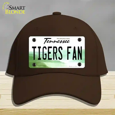 Tennessee Plate Tigers Fan Novelty License Plate Hat Cotton / Dark Brown